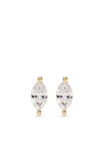 Ef Collection 14kt yellow gold diamond stud earring