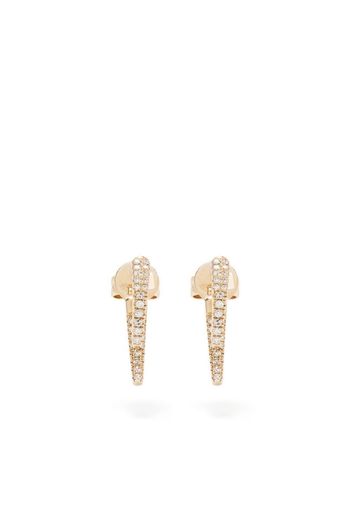 Ef Collection 14kt yellow gold Mini Hook diamond earrings