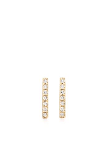 Ef Collection 14kt yellow gold Mini Bar diamond stud earring