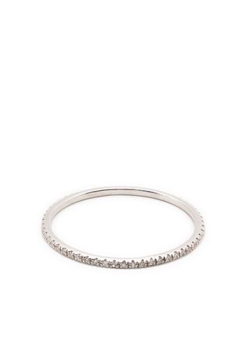 Ef Collection 14kt white gold diamond eternity stack ring - Silber