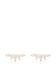 Ef Collection 14kt yellow gold Fan diamond earring