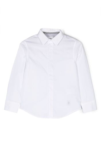 Eleventy Kids long-sleeve cotton shirt - Weiß