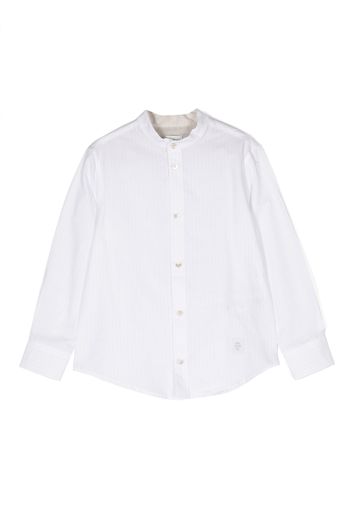 Eleventy Kids collarless long-sleeve shirt - Weiß