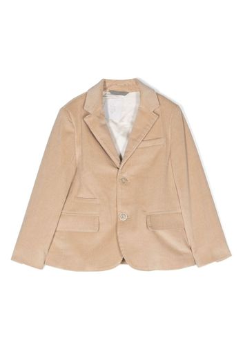 Eleventy Kids corduroy single-breasted blazer - Braun