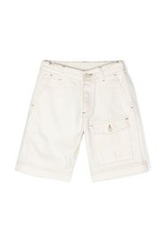 Eleventy Kids pocket-detail denim shorts - Weiß