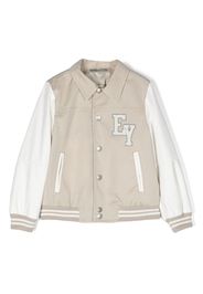 Eleventy Kids logo-patch sports jacket - Nude