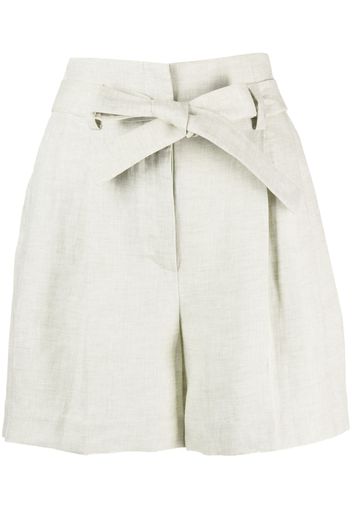 Eleventy tied-waist pleated shorts - Grün