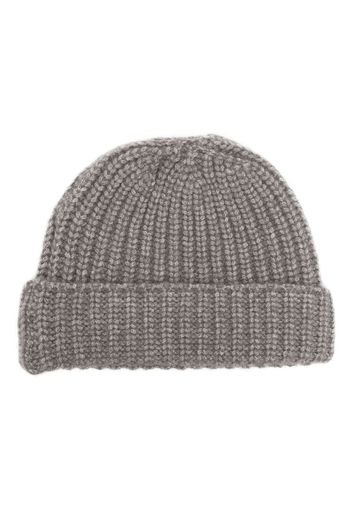 Eleventy Gerippte Beanie - Grau