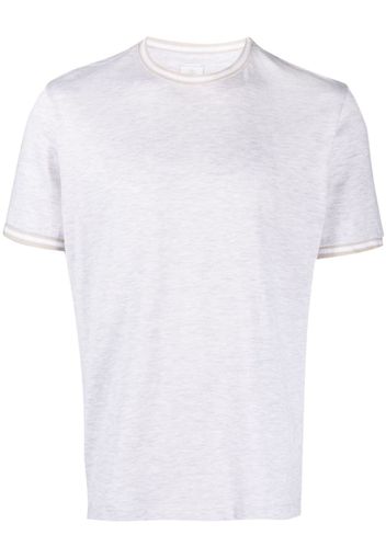 Eleventy T-Shirt mit gestreiften Details - Grau