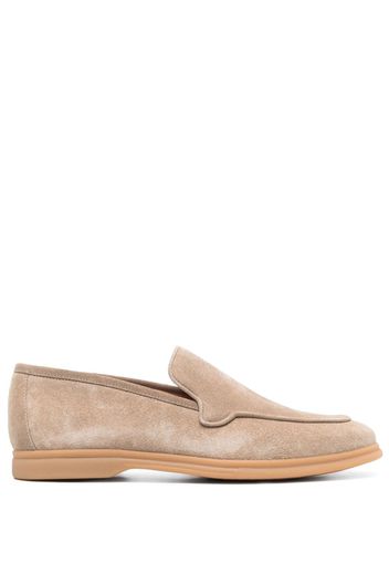 Eleventy slip-on suede loafers - Nude