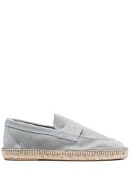 Eleventy Espadrilles aus Wildleder mit Stegverzierung - Blau