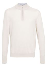 Eleventy half-zip wool jumper - Nude