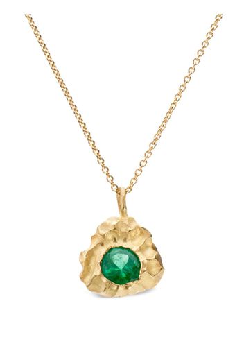 ELHANATI 18kt yellow gold L'amore emerald necklace - Grün