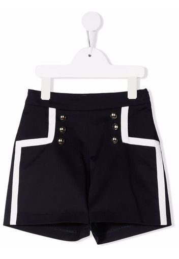 ELIE SAAB JUNIOR double-button stripe shorts - Blau