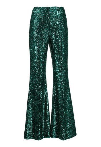 Elie Saab Full Paillettes Flare Pants - Grün