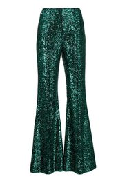 Elie Saab Full Paillettes Flare Pants - Grün