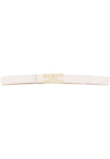 Elisabetta Franchi logo-plaque belt - Nude