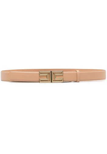 Elisabetta Franchi logo-buckle belt - Nude