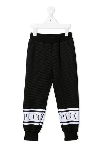 Emilio Pucci Junior Jogginghose mit Logo-Print - Schwarz