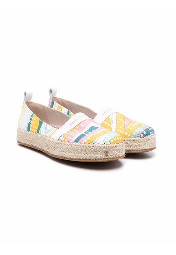 Emilio Pucci Junior Onde-print espadrilles - Weiß