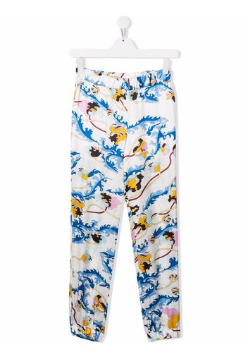 Emilio Pucci Junior Gerade Hose mit grafischem Print - Weiß