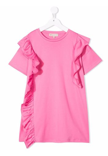 Emilio Pucci Junior ruffled T-shirt dress - Rosa