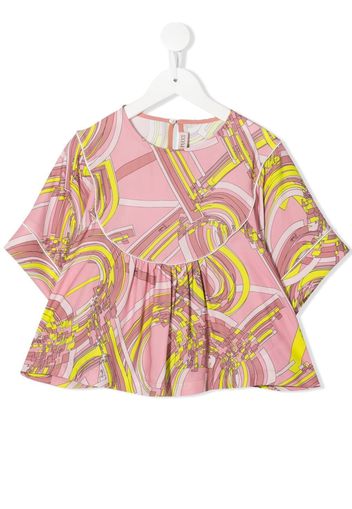 Emilio Pucci Junior graphic-print tunic top - Rosa