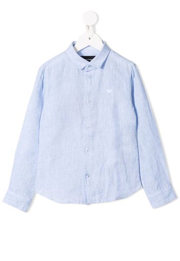 Emporio Armani Kids Klassisches Hemd - Blau