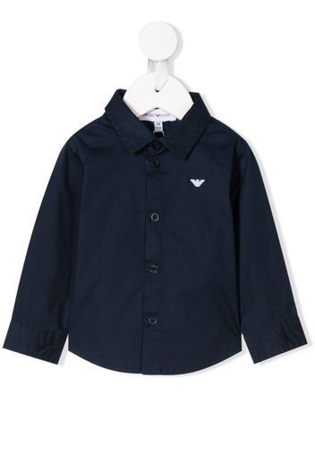 Emporio Armani Kids Hemd mit Logo - Blau