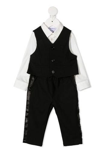 Emporio Armani Kids Dreiteiliger Anzug - Schwarz