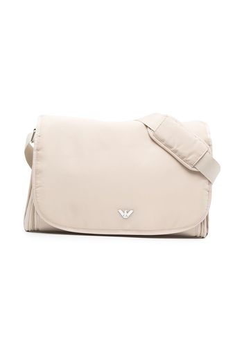 Emporio Armani Kids Wickeltasche mit Logo-Schild - Nude