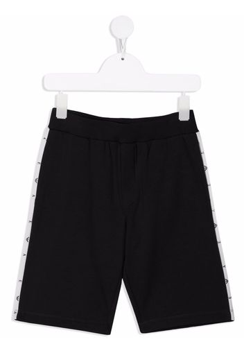 Emporio Armani Kids Joggingshorts mit Logo-Streifen - Blau