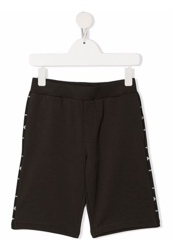 Emporio Armani Kids Joggingshorts mit Logo-Streifen - Grün