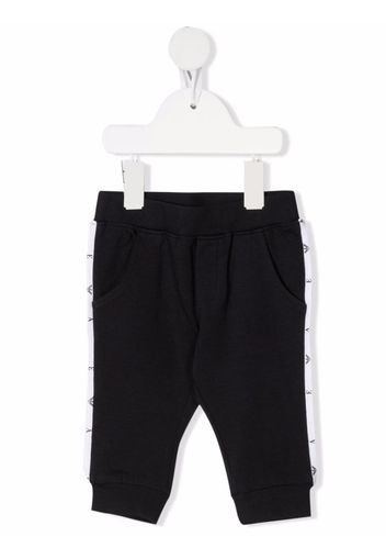 Emporio Armani Kids Jogginghose mit Logo-Streifen - Blau