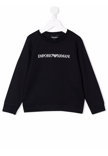 Emporio Armani Kids Sweatshirt mit Logo-Print - Blau