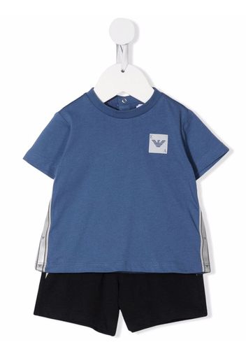 Emporio Armani Kids logo-print set - Blau