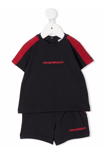 Emporio Armani Kids logo-print set - Blau