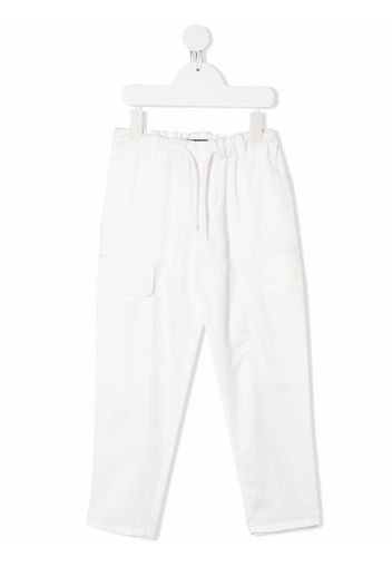 Emporio Armani Kids drawstring-waist trousers - Weiß