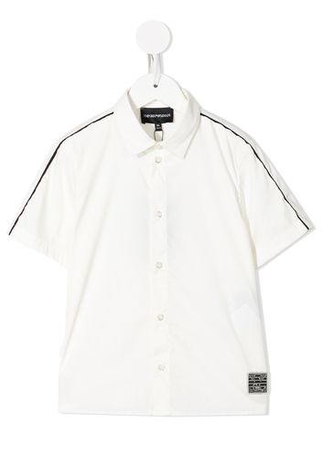 Emporio Armani Kids pipe-trim detail shirt - Weiß