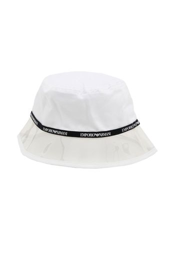 Emporio Armani Kids logo-trim bucket hat - Weiß