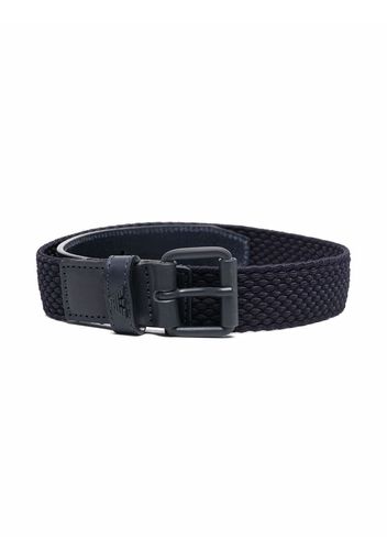 Emporio Armani Kids tonal-buckle textured belt - Blau