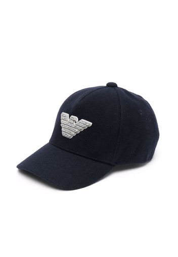 Emporio Armani Kids Baseballkappe mit Logo-Patch - Blau