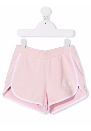 Emporio Armani Kids logo-stamp shorts - Rosa