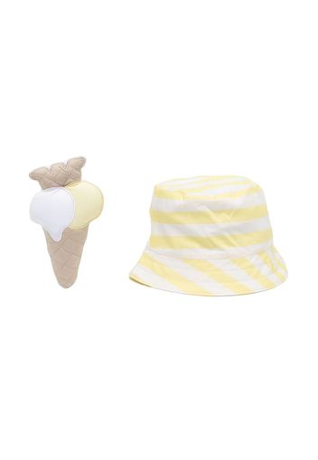 Emporio Armani Kids Sonnenhut mit Eiscreme-Detail - Gelb