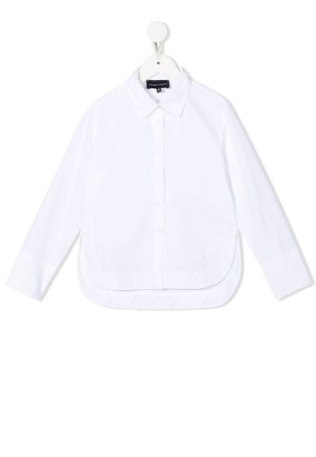 Emporio Armani Kids long-sleeve poplin shirt - Weiß