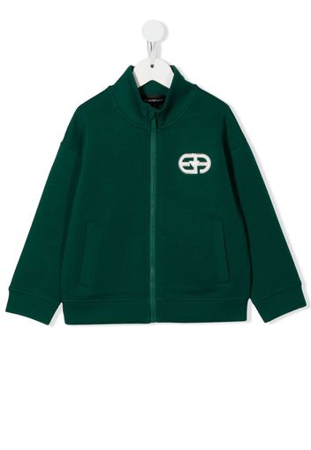 Emporio Armani Kids logo-print long-sleeve cardigan - Grün