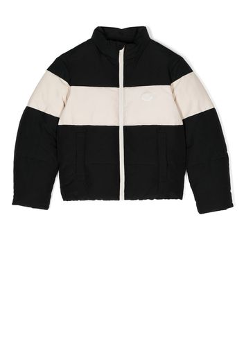 Emporio Armani Kids logo-embossed puffer jacket - Schwarz