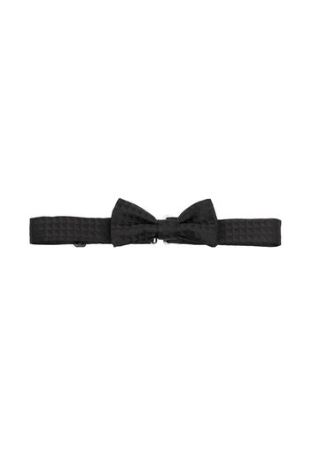 Emporio Armani Kids silk waffle-effect bow-tie - Schwarz