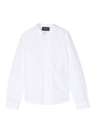 Emporio Armani Kids embroidered-logo cotton shirt - Weiß