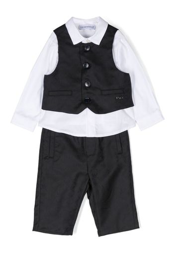 Emporio Armani Kids three-piece suit set - Blau